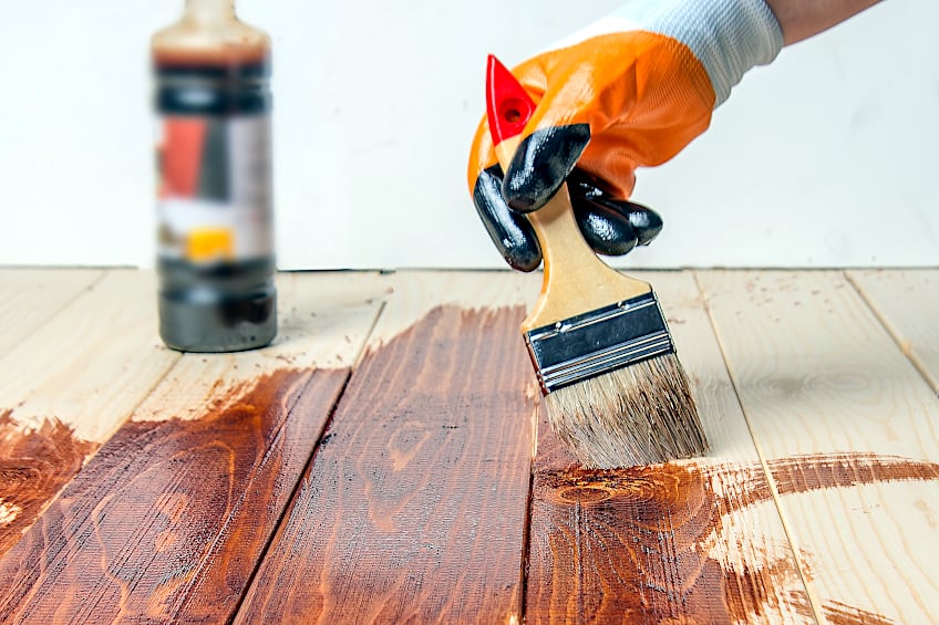 Apply Stain to Oak with Brush