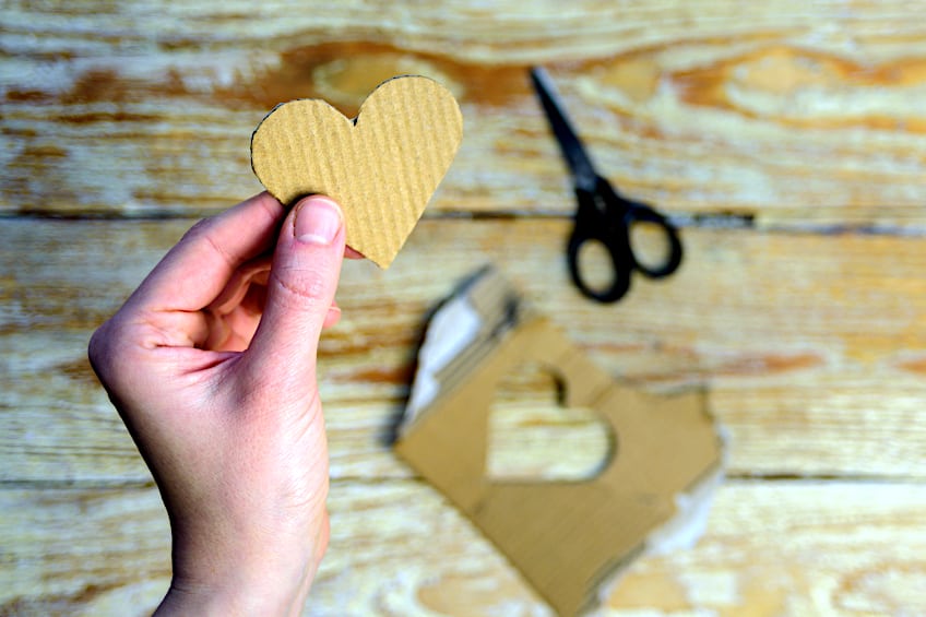 Cardboard Heart Stencil