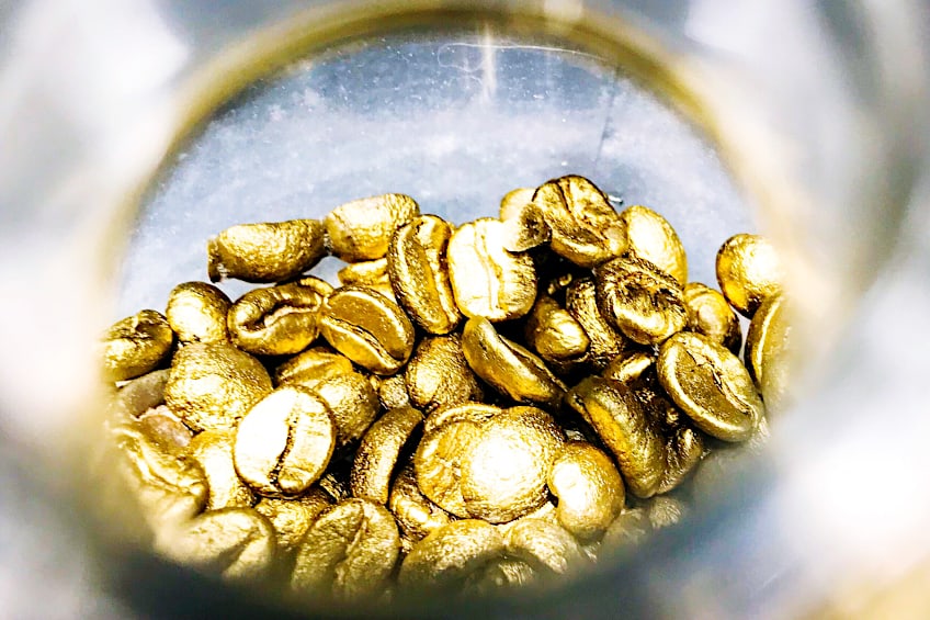 Gold-Painted Coffee Beans for Adult Craft