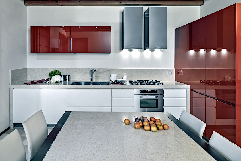 High Gloss on Kitchen Cabinets