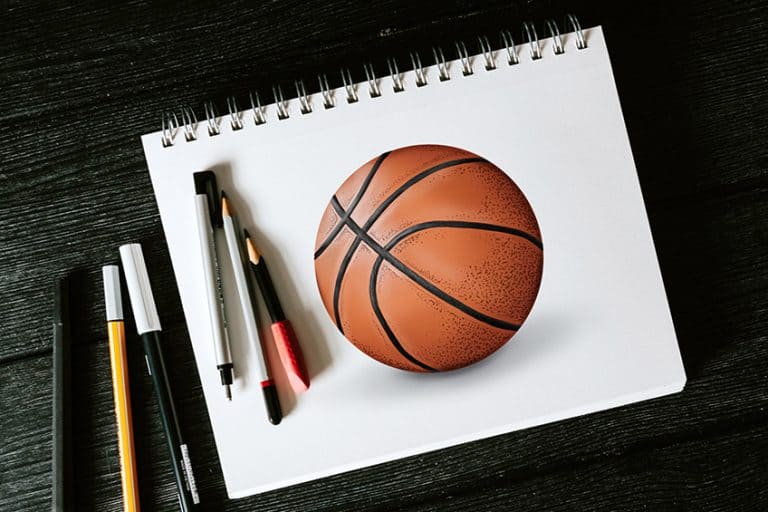How to Draw a Basketball – Easy Sports Equipment Drawing Lesson