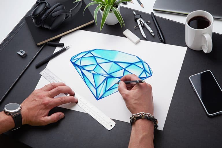 How to Draw a Diamond – Easy 3D Gemstone Drawing Tutorial