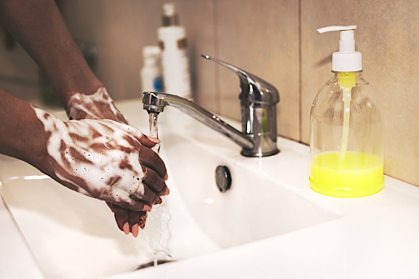 Lather Soap to Wash off Polyurethane