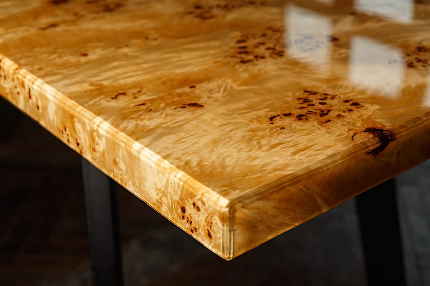 Poplar Burl Wood Table Top