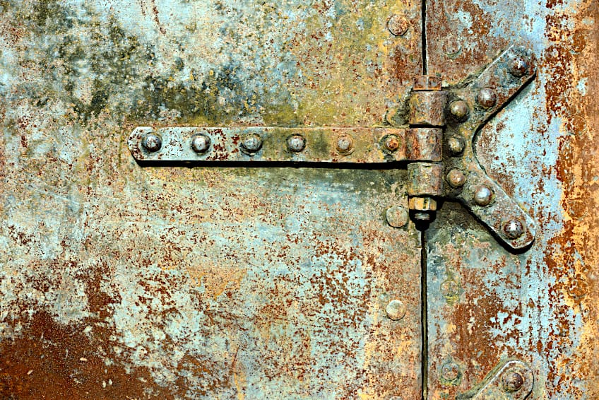 Rusty Metal Door Hinge
