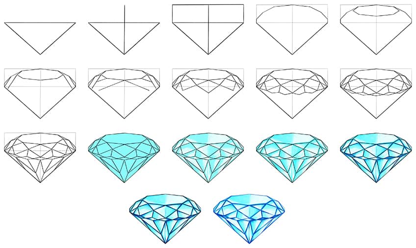 Steps for Creating a Diamond Drawing