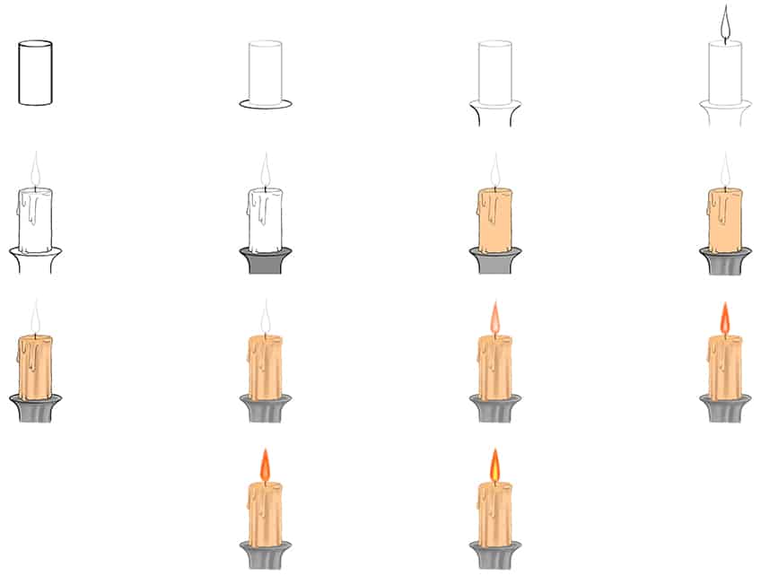 Steps to Creating a Candle Drawing