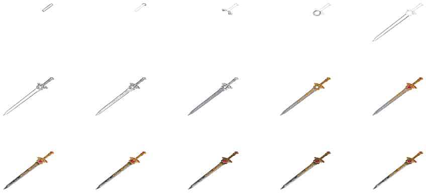 Steps to Creating a Sword Sketch
