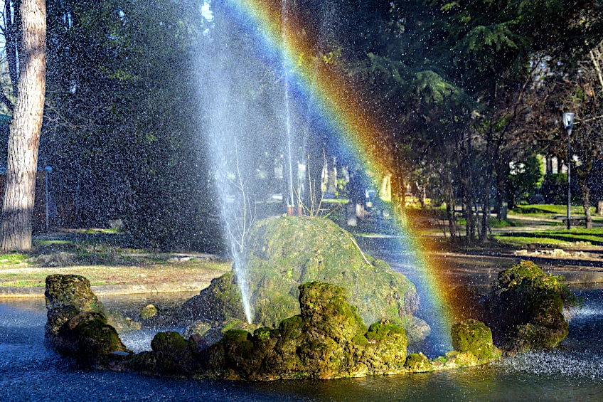 Water Fountain Rainbow